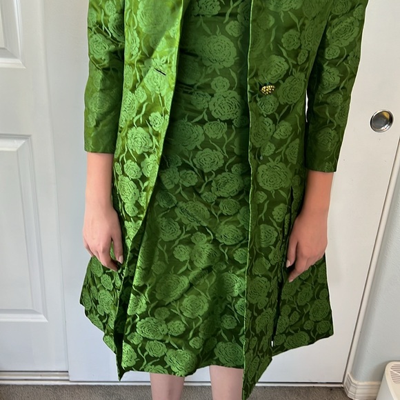 Vtg 1950s RARE Helga Emerald Green dress and jacket Vtg 10 = S/M now 2 pieces - Picture 6 of 14